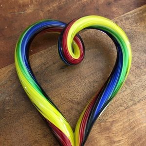 Blown glass heart